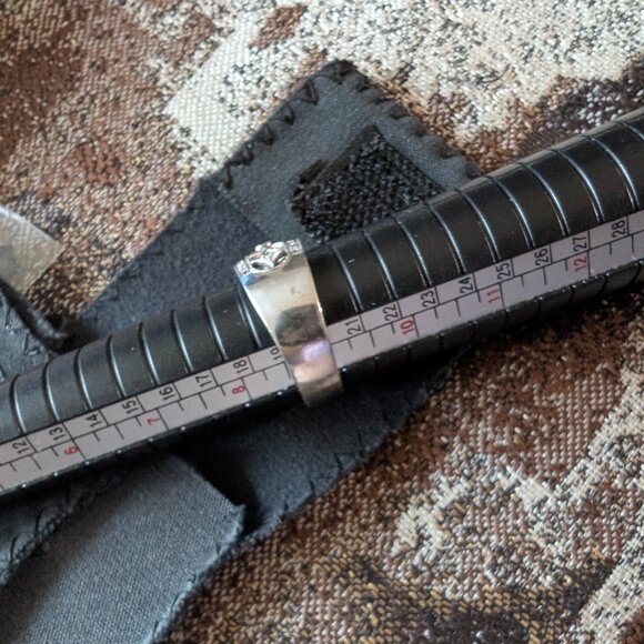 Star Ring P4SR Silver/Platinum/Palladium Wedding Band Diamonds size 9 - Picture 2 of 6